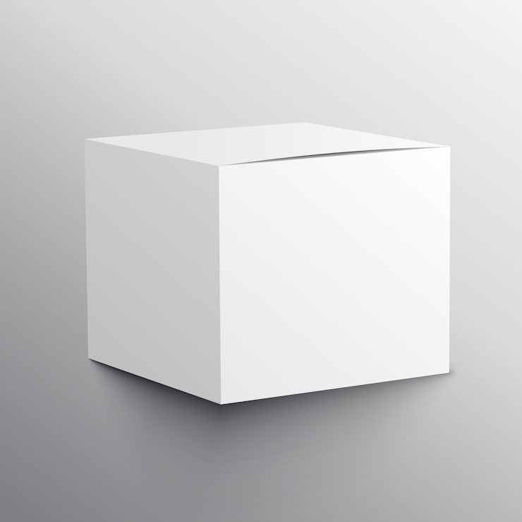Ücretsiz Vektör kutu mockup