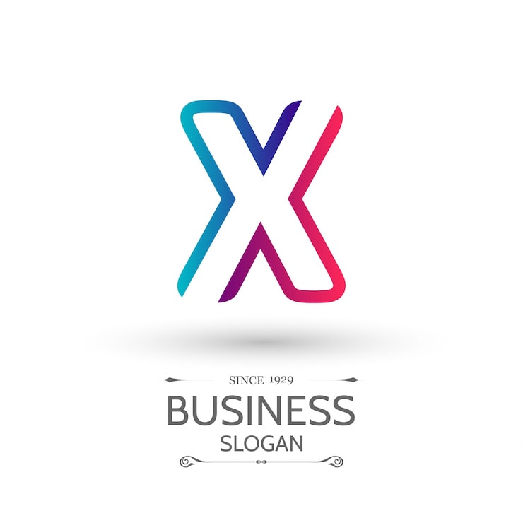 Ücretsiz Vektör modern x harfi logosu