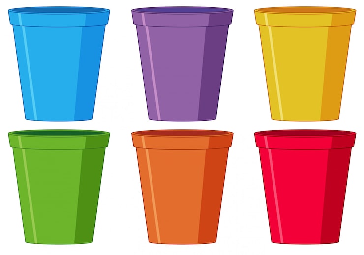 Ücretsiz Vektör plastik bardak seti