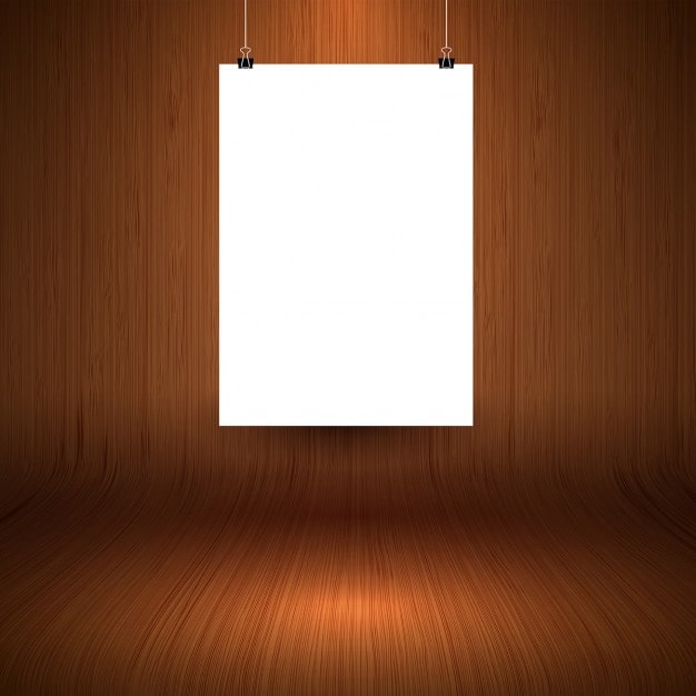 Ücretsiz Vektör posterli ahşap oda