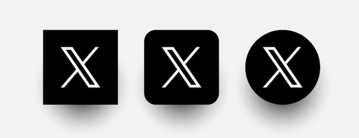 Ücretsiz Vektör yeni twitter logosu x ikonları seti