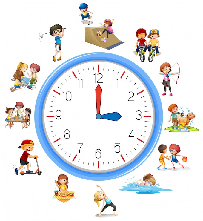 Ücretsiz Vektör zamanın aktivite ile ilikilendirilmesi