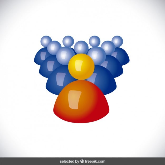 Vecteur gratuit avatars du concept leader