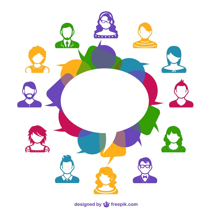 Vecteur gratuit avatars de médias sociaux modèle