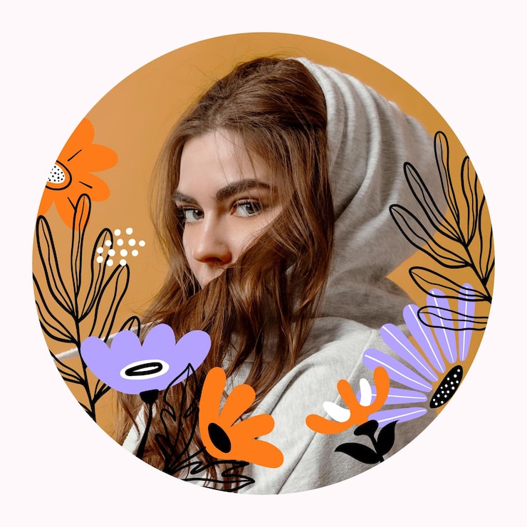 Vecteur gratuit beau cadre facebook floral
