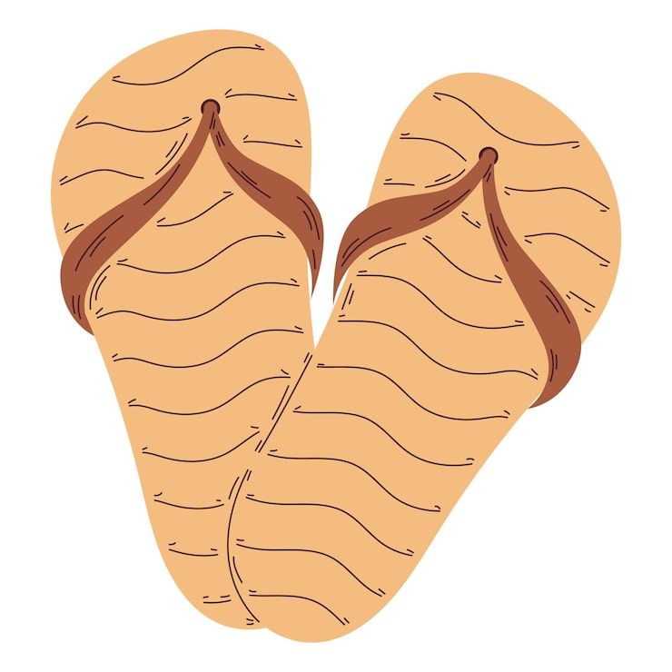 Vecteur gratuit chaussures tongs