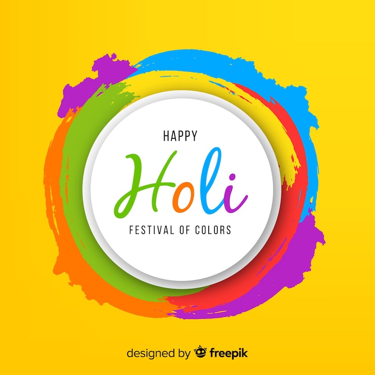 Vecteur gratuit le contexte du festival de holi