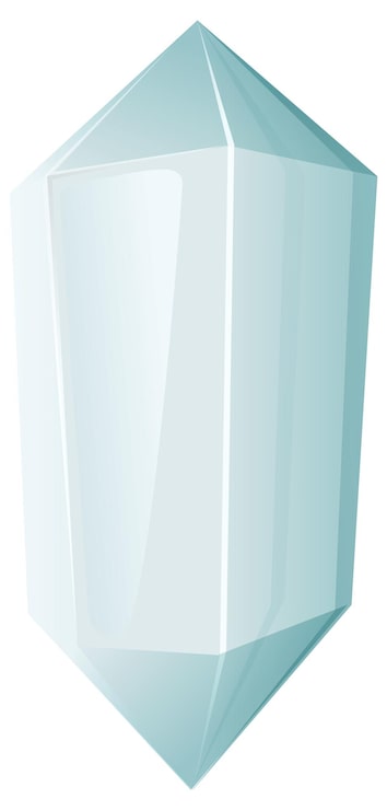 Vecteur gratuit cristal de quartz clair isolé