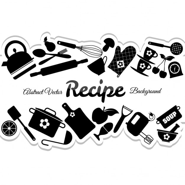 Vecteur gratuit cuisine fond abstrait illustration