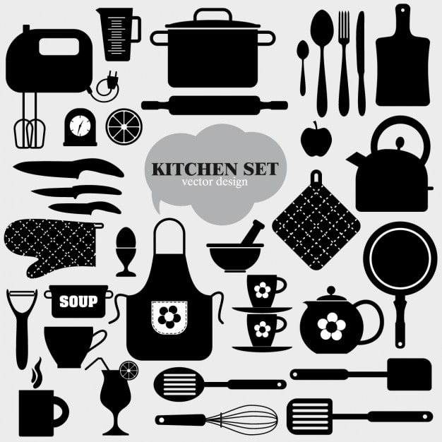 Vecteur gratuit cuisine icône fond