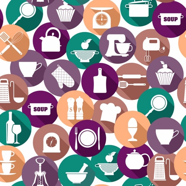 Vecteur gratuit cuisine motif abstrait backgroundseamless