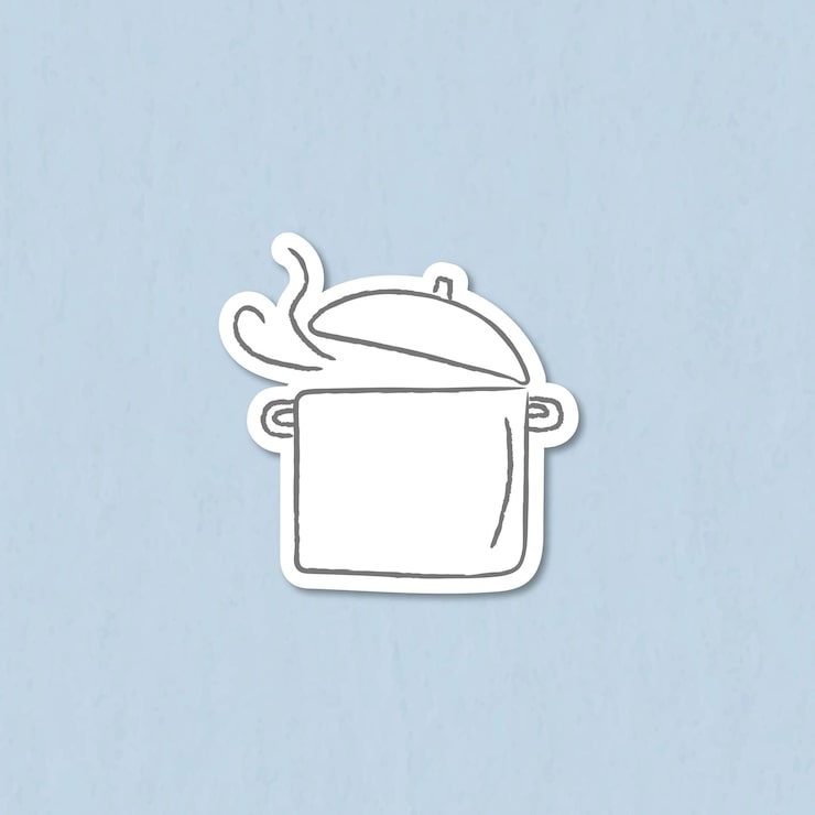 Vecteur gratuit doodle vecteur d'autocollant marmite
