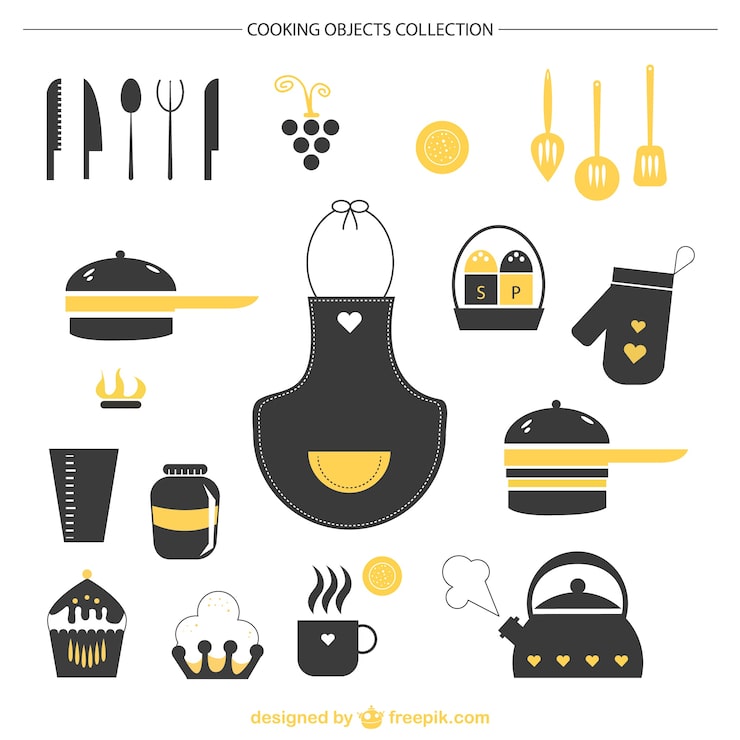 Vecteur gratuit éléments graphiques de cuisine vecteur