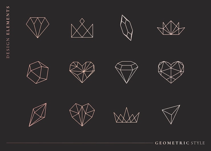 Vecteur gratuit ensemble de formes géométriques
