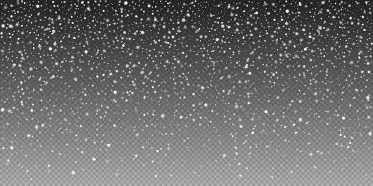 Vecteur gratuit des flocons de neige gelés tombant sur un fond transparent neige vectorielle hivernale pour la scène de neige de noël