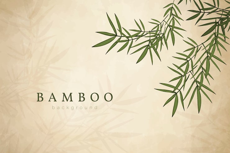 Vecteur gratuit fond de feuille de bambou