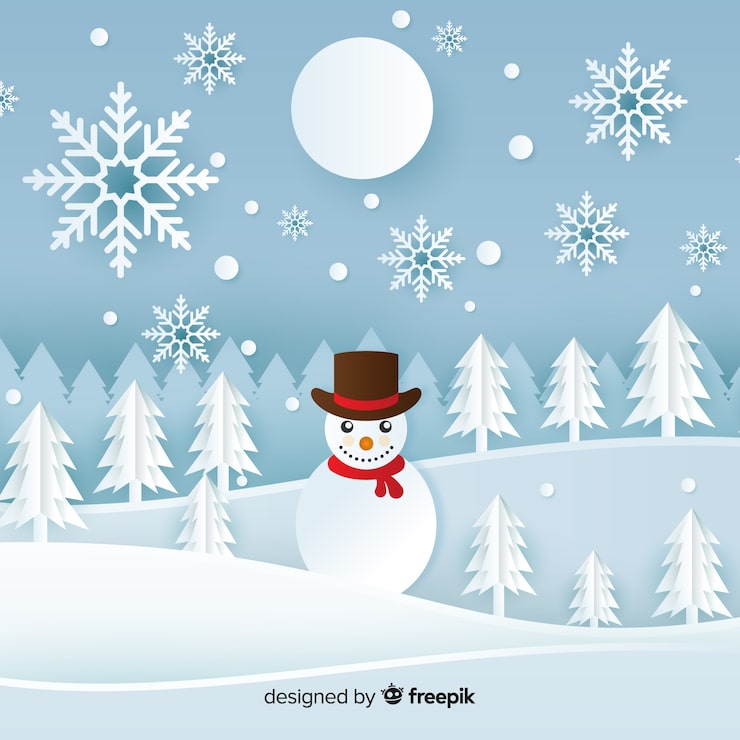 Vecteur gratuit fond de noël élégant avec style de papier