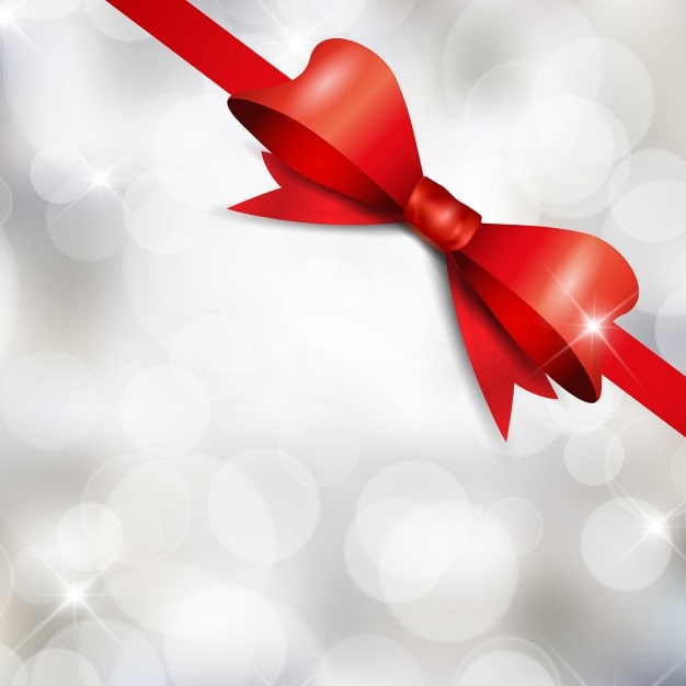 Vecteur gratuit fond de noël avec ruban rouge