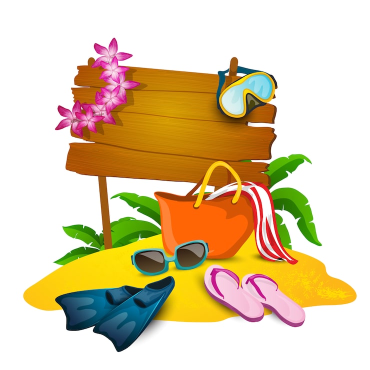 Vecteur gratuit fond de plage et d'été