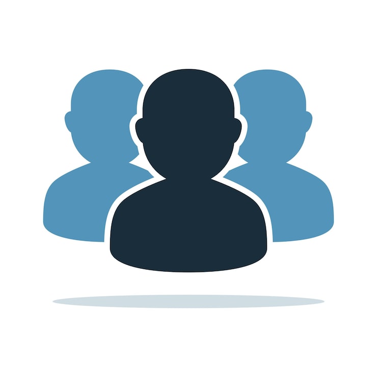 Vecteur gratuit groupe d'utilisateurs avec ombre