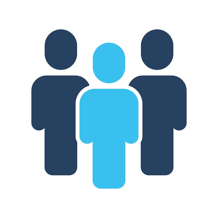 Vecteur gratuit groupe d'utilisateurs de trois