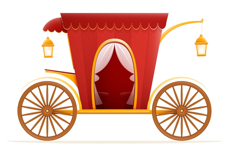 Vecteur gratuit illustration de chariot de conte de fées