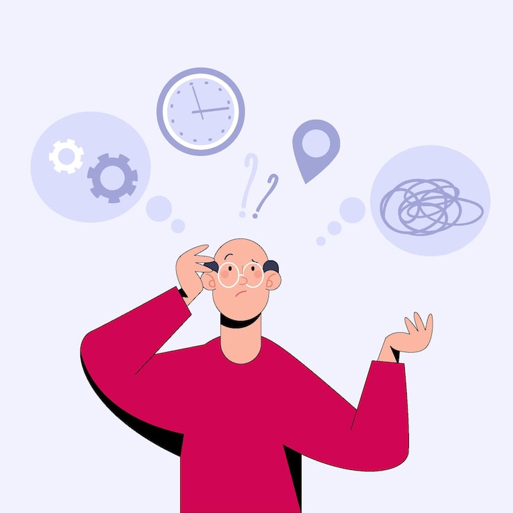 Vecteur gratuit illustration de concept plat alzheimer