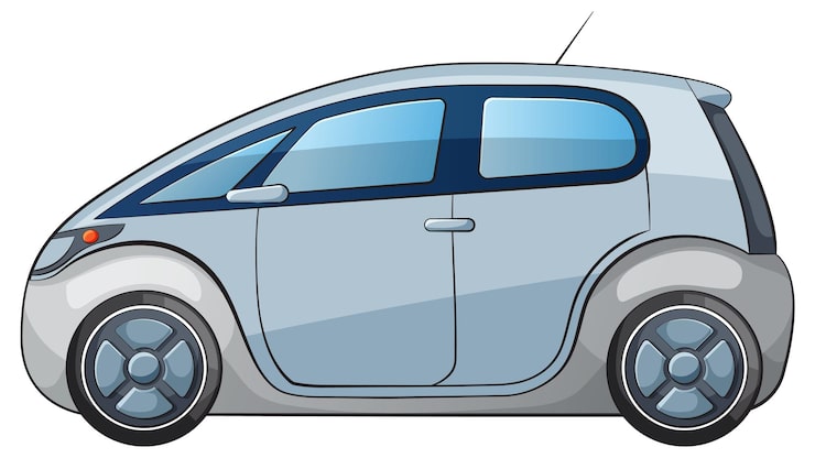 Vecteur gratuit illustration élégante d'un véhicule électrique moderne