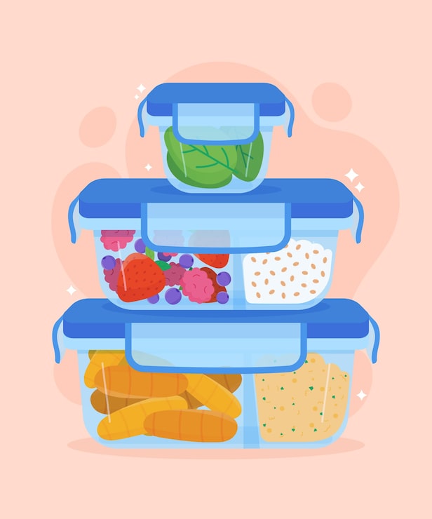 Vecteur gratuit illustration de préparation de repas design plat dessiné à la main