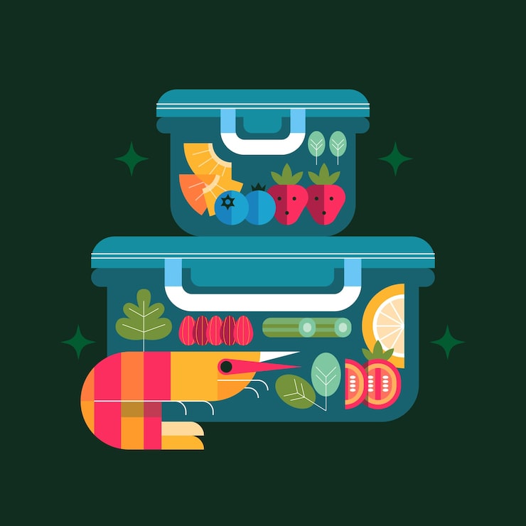 Vecteur gratuit illustration de préparation de repas design plat