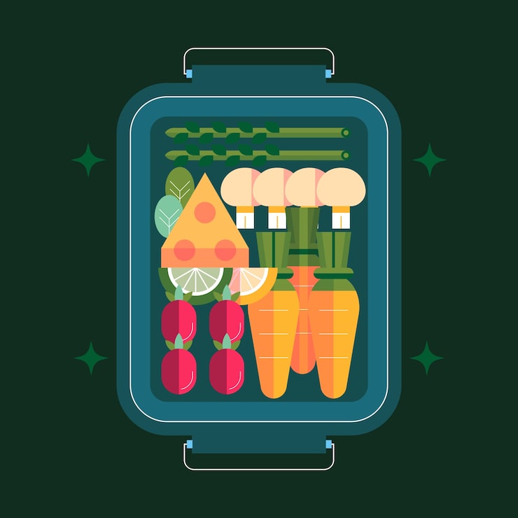 Vecteur gratuit illustration de préparation de repas design plat