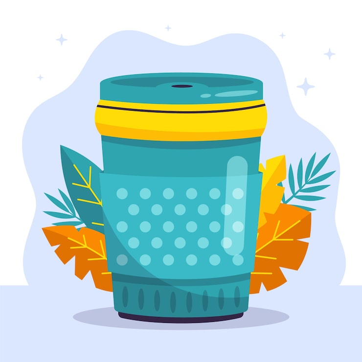 Vecteur gratuit illustration de tasse éco design plat