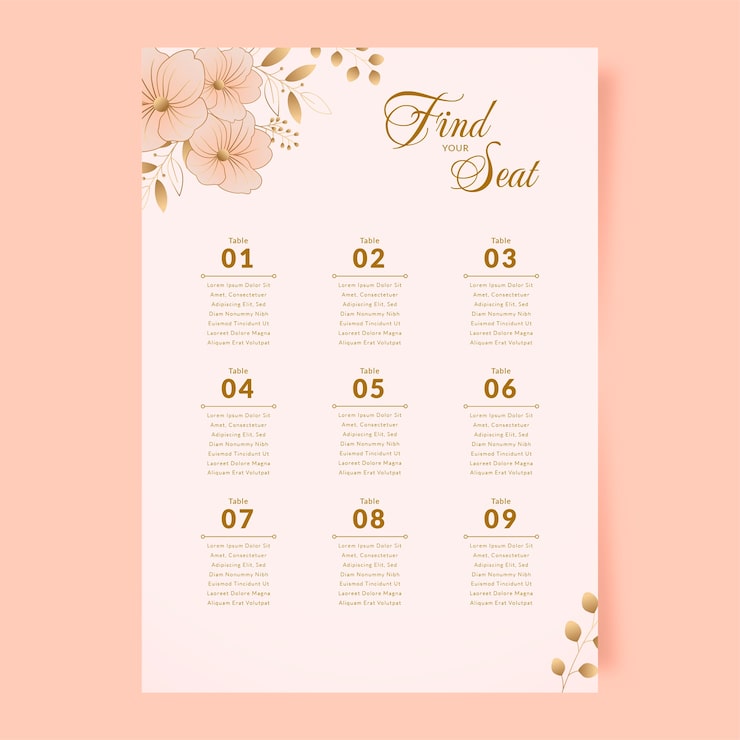 Vecteur gratuit modèle d'affiche verticale de cérémonie de mariage