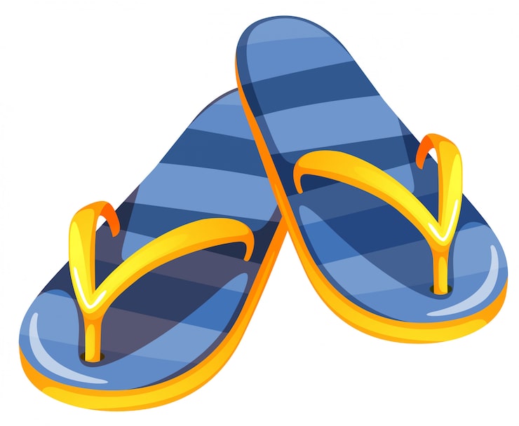 Vecteur gratuit une paire de sandales bleues
