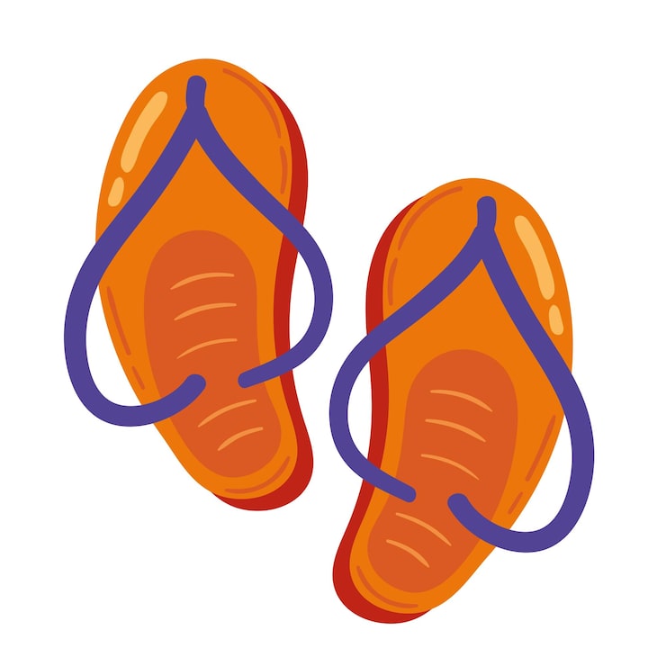 Vecteur gratuit une paire de sandales confortables