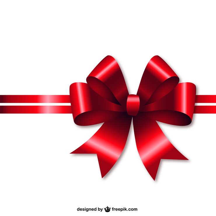 Vecteur gratuit ruban de noël rouge