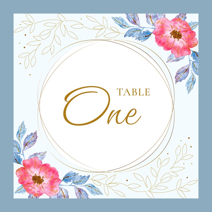 Vecteur gratuit table de cartes de mariage classique