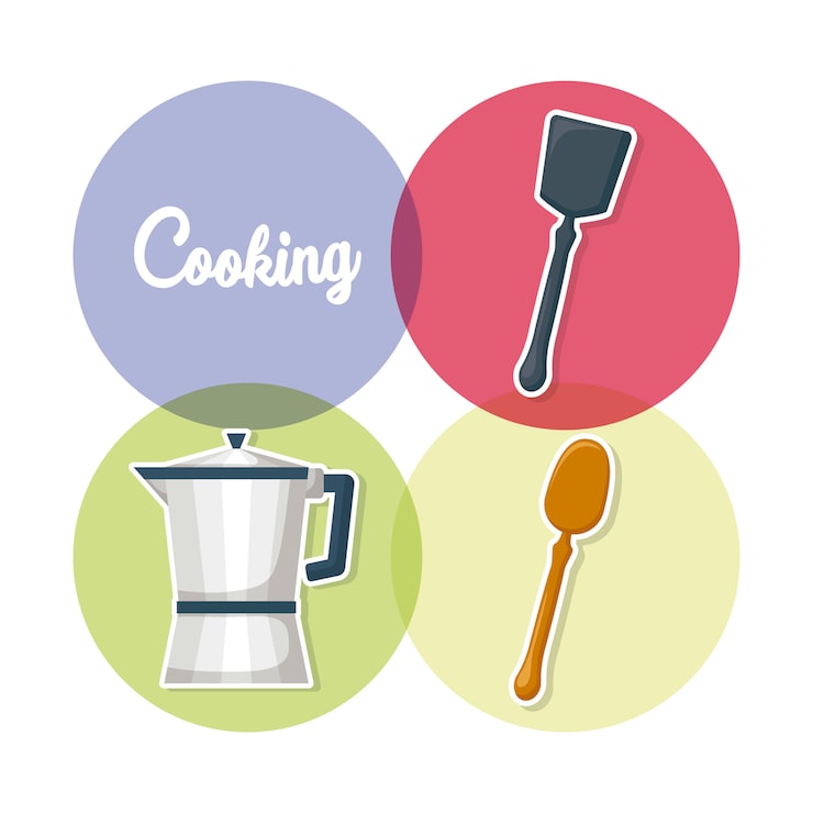 Vecteur gratuit ustensiles de cuisine