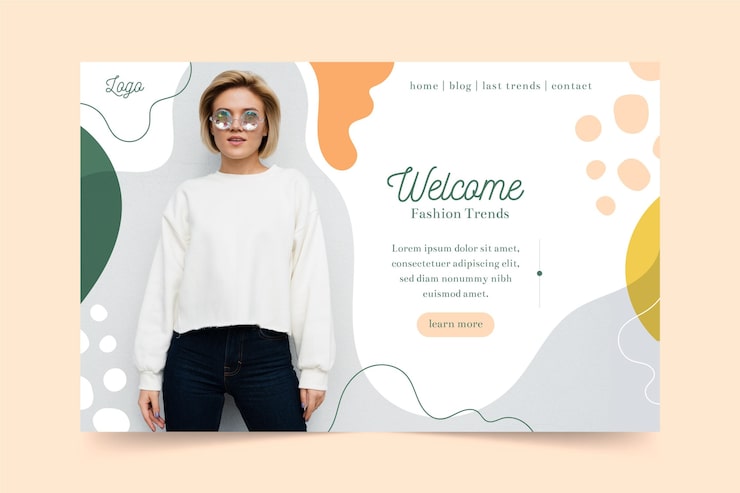 Vecteur gratuit webtemplate de vente de mode