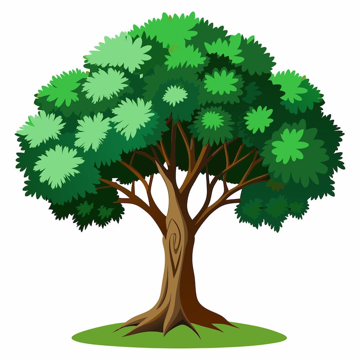 Vecteur arbre de dessins animés vectoriel gratuit
