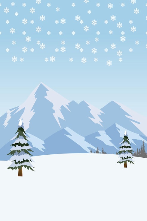 Vecteur arrière-plans d'hiver pour les histoires des médias sociaux illustration vectorielle d'arrière-plan de la scène hivernale mignonne