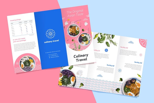 Concept de brochure à trois volets