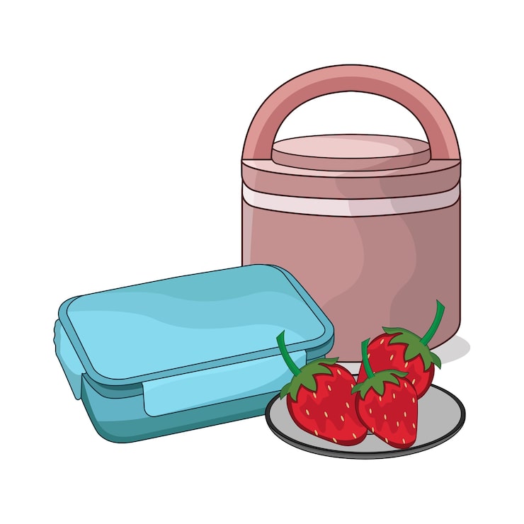 Vecteur conteneur alimentaire