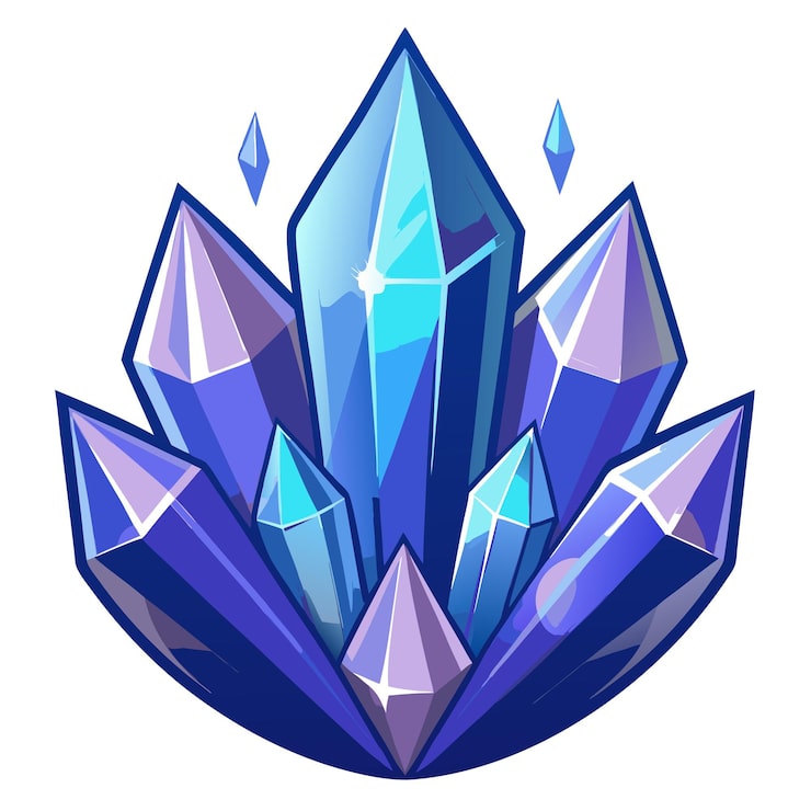 Vecteur des cristaux brillants clipart art vectoriel et illustration