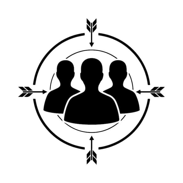 Vecteur groupe de trois personnes en cercle