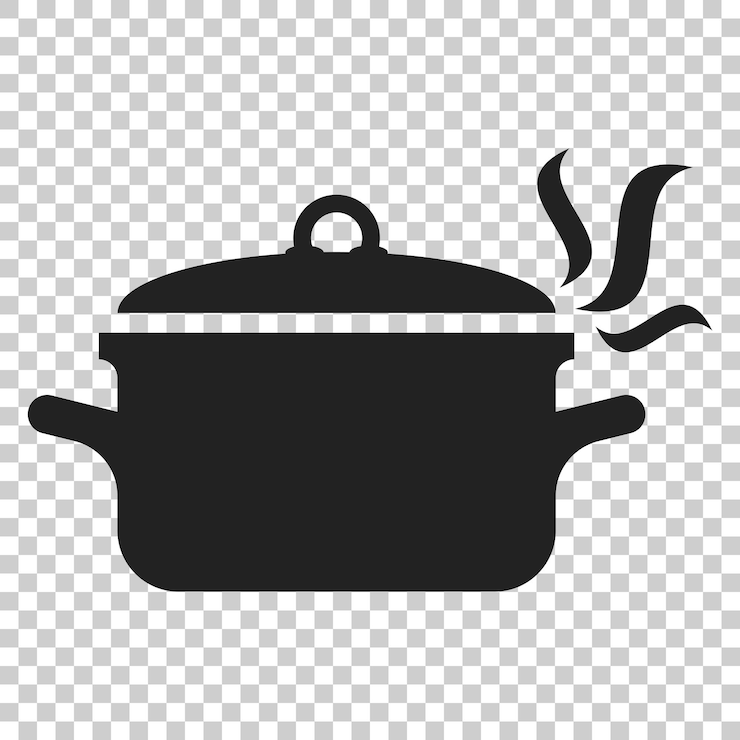 Vecteur icône de casserole en style plat illustration de casserole de cuisine sur un fond transparent isolé concept d'entreprise d'équipement de casserole