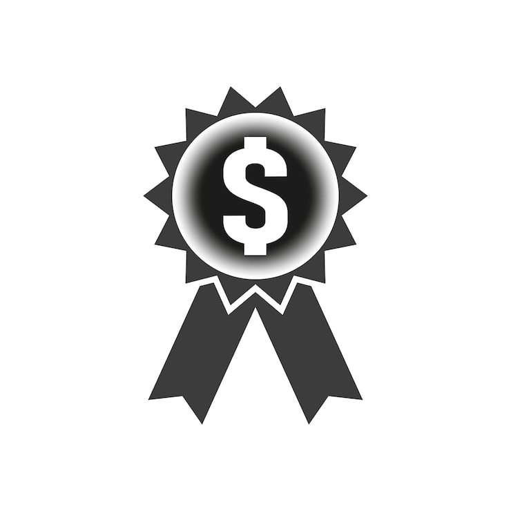 Vecteur icône de récompense en argent illustration vectorielle eps 10 image de stock
