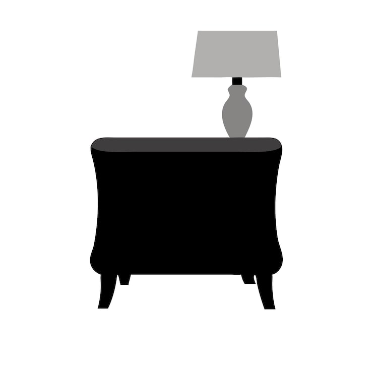 Vecteur une lampe et une table avec une lampe dessus