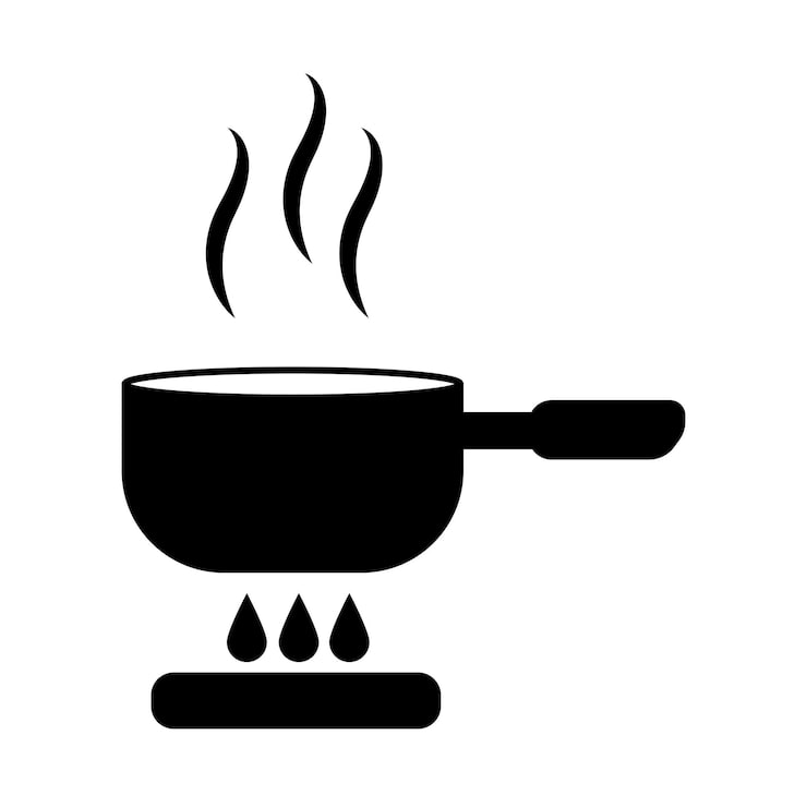 Vecteur modèle de conception vectorielle de logo d'icône de casserole