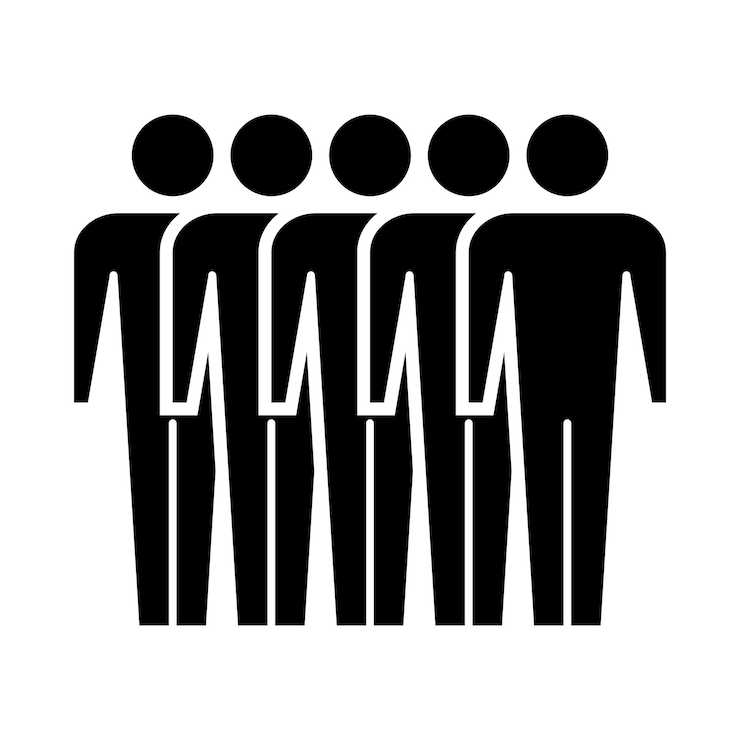 Vecteur vector d'icône de leadership groupe de personnes et symbole de leader dans l'illustration de pictogramme glyphique